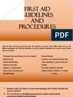 First Aid Guidelines