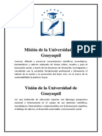 Misión y Vision de La Universidad de Guayaquil