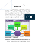 Organización como componente administrativo