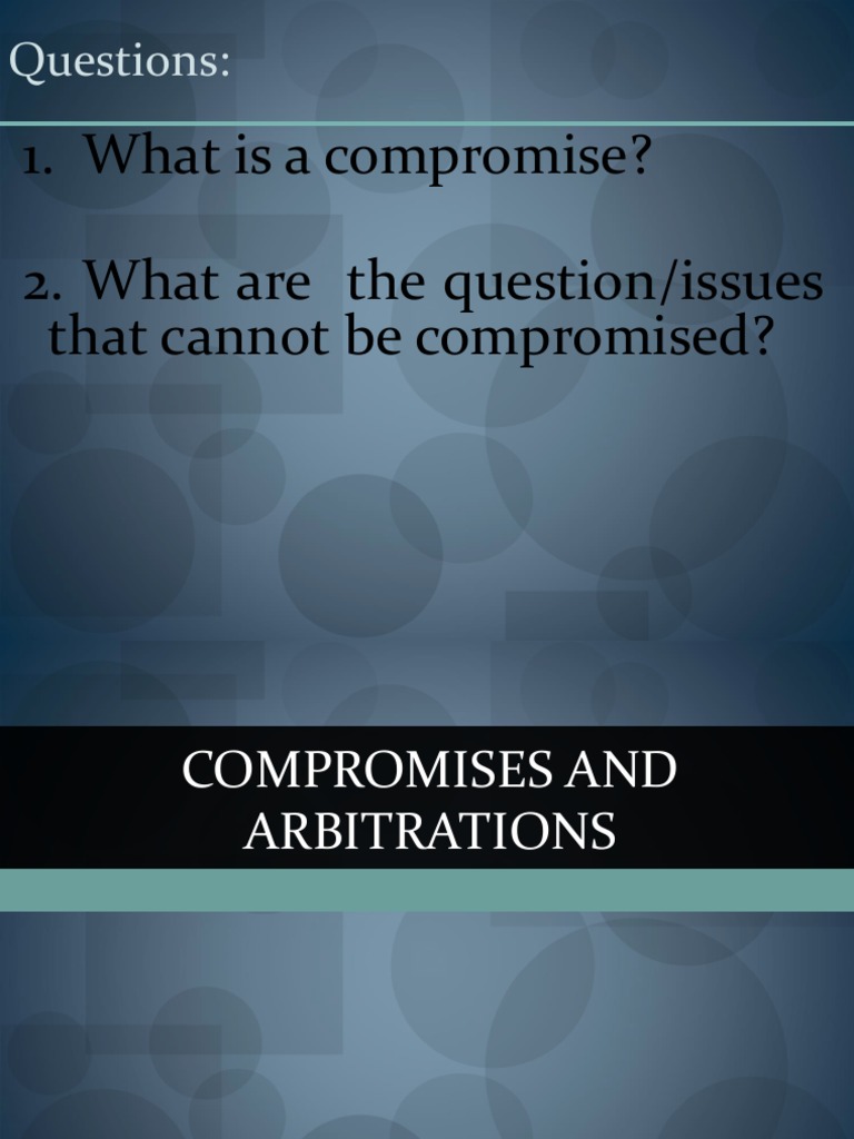 Understanding Compromise in Law | PDF