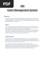 SRS Event Management System