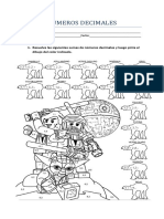 Numeros Decimales Dibujo para Colorear