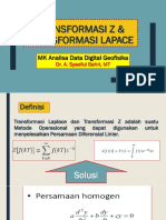 Transformasi Z & Transformasi Laplace Kuliah#3