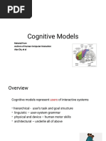 Cognitive Models in HCI