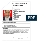 Kartu Pendaftaran SNMPTN 2020 4200392413