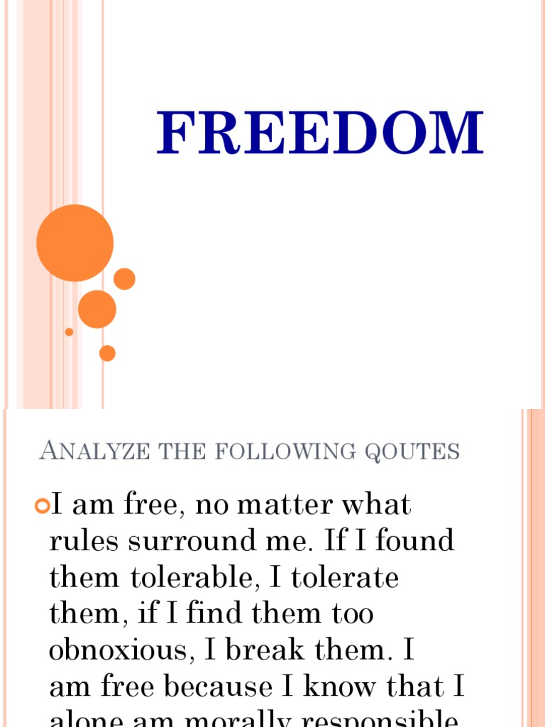 Exploring Freedom in Philosophy | PDF | Social Science | Science ...