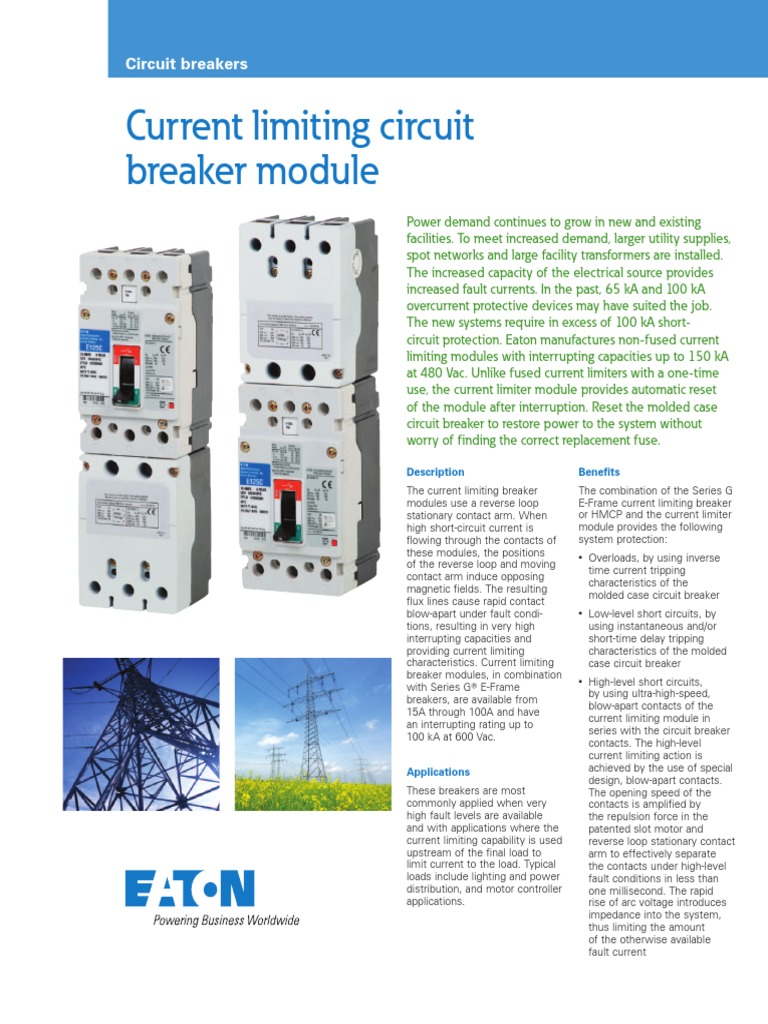 Current Limiting Circuit Breaker Pa01213001e PDF PDF