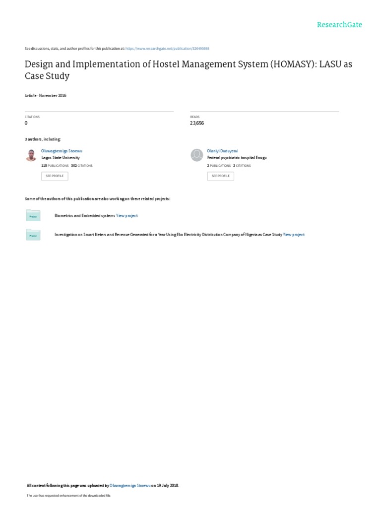 Hostel Management System Application | PDF