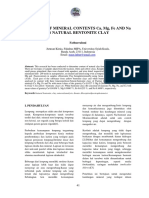 ANALYSIS OF MINERAL CONTENTS Ca 2012