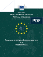 European Commission - Policy and Investment Recommendations For Trustworthy AI (2019) PDF