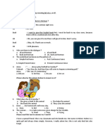 English Comprehension Test with Dialogues and Questions