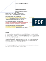 Exemple D - Analyse D - Un Poème