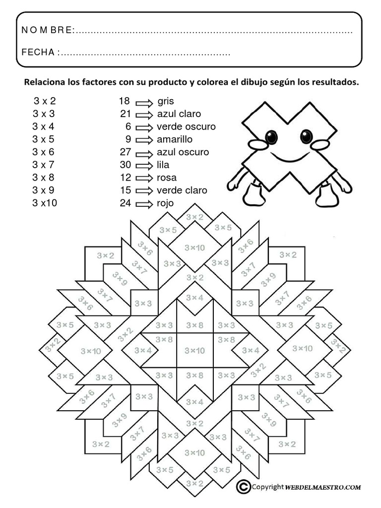 Ejercicios De Las Tablas Ejercicios Tablas de Multiplicar Del Nº 3 | PDF
