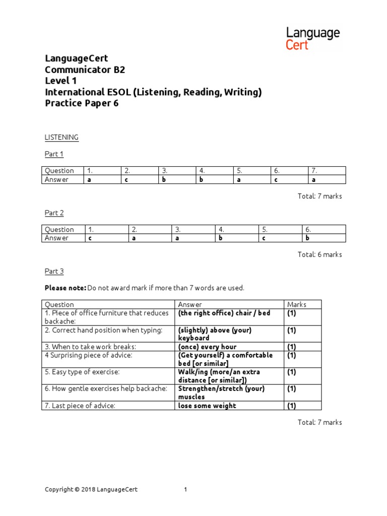 LanguageCert PP6 B2 IESOL Ms | PDF