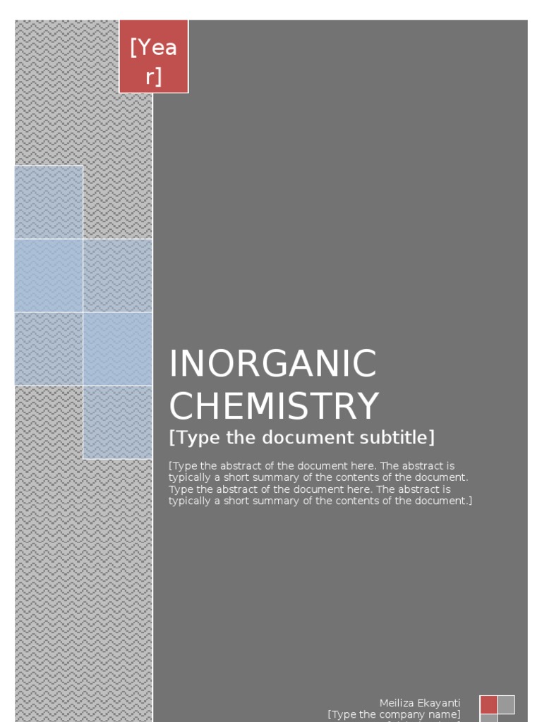 Atomic Orbital Inorganic | | Electron Compile