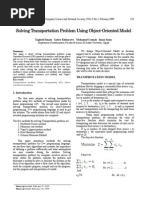 Solving Transportation Problem Using Object Oriented Programming