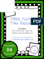 Telling Time Puzzles PDF