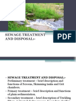 Secondary Treatment of Sewage