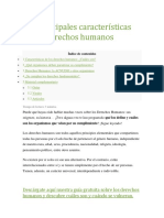Las Principales Características de Los Derechos Humanos
