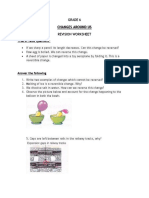 Science-Changes Around Us-Revision Worksheet