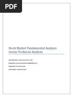 Report Assignment Fundemantal - Versus - Technical Analysis