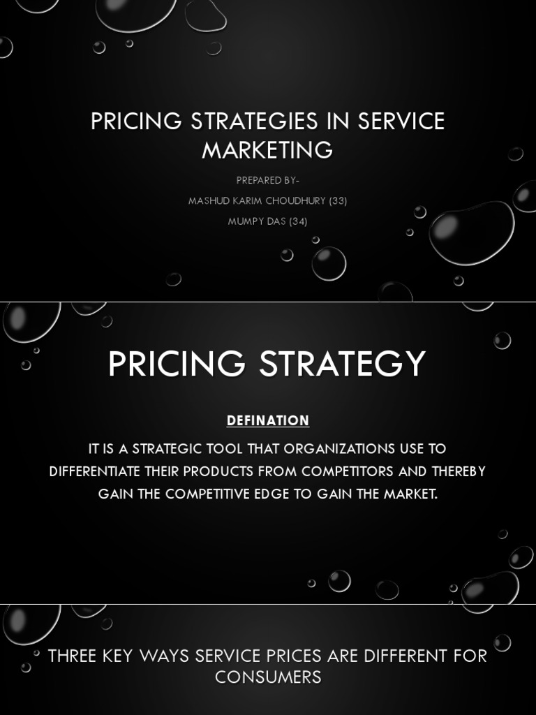 Effective Pricing Strategies for Services | PDF
