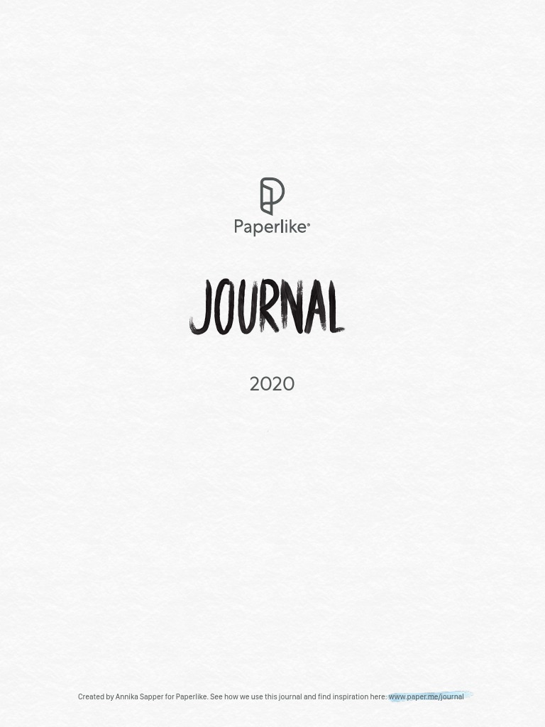 Paperlike Journal 2020 PDF PDF