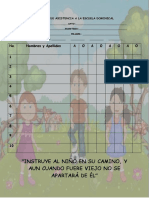 Planilla de Asistencia A La Escuela Dominical