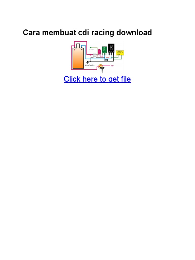 Panduan Membuat CDI Racing Motor | PDF