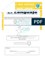 Ficha El Lenguaje para Sexto de Primaria