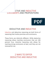 Deductive and Inductive and Statements and Propositions
