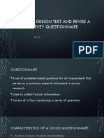How To Design Test and Revise A Survey