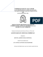 Obligaciones Profesionales de Los Comerciantes, Especial Referencia A La Matricula de Comercio PDF