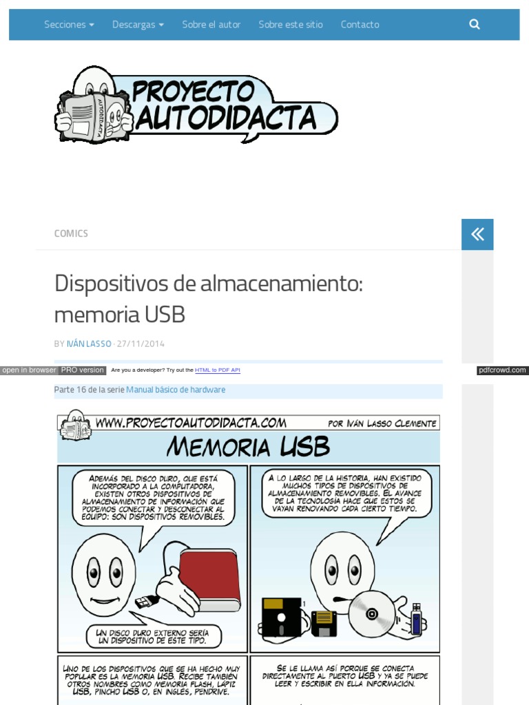 Dispositivos de Almacenamiento Usb | PDF | Memoria USB | Hardware de la ...
