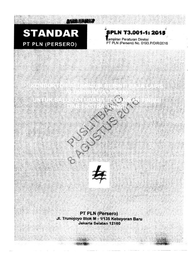 SPLN T3.001-1-2015 | PDF