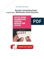 Derren Brown Unauthorised Theories Methods and Secrets Ebook