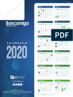 Calendario Bancamiga 2020