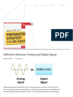 Analogy Vs Digital Signal