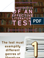 Characteristics of An Effective Literature Test