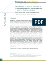 Modelo de estimación en el uso de bioinsumos