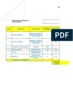 Tabla de Costos - Formato