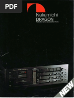 Nakamichi Dragon Operating Manual | PDF