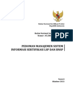 Pedoman Manajemen Sistem Informasi Sertifikasi Peraturan No 5 BNSP THN 2013 PDF