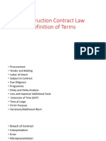 Construction Contract Law Definitions