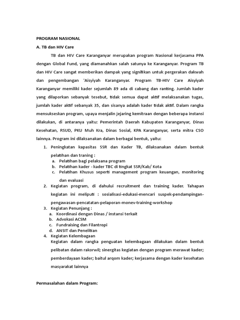 Program SSR | PDF | Ilmu Sosial