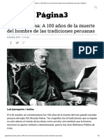 Ricardo Palma_ A 100 años de la muerte del hombre de las tradiciones peruanas