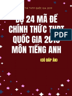 24 Mã đề Tiếng Anh chính thức 2019 PDF