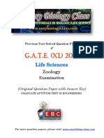 GATE XL 2019 Zoology Solved Question Paper
