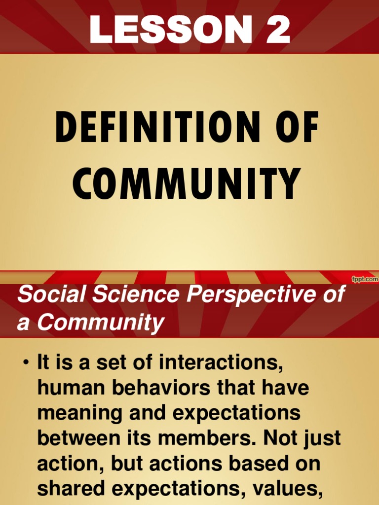 Definition of Community PDF