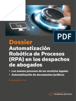 Dossier Automatización Robótica de Procesos (RPA) en Los Despachos de Abogados